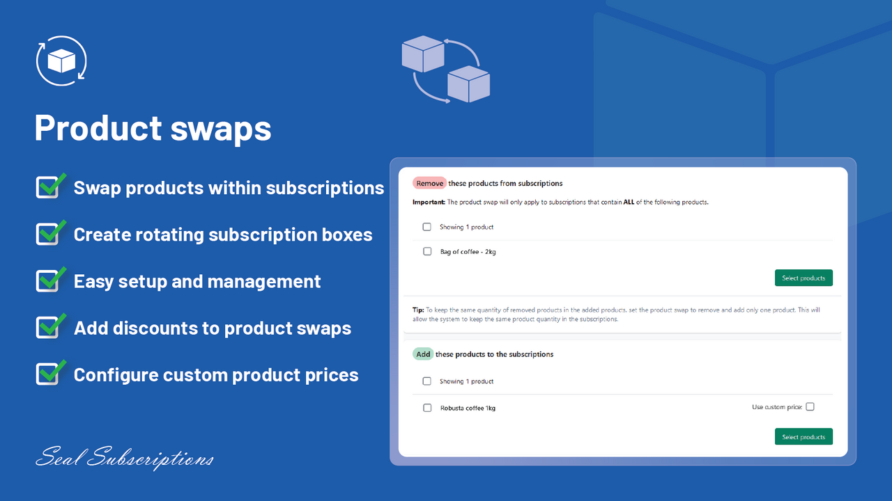 Cambios de producto en la aplicación de suscripciones