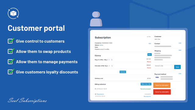 Kundenportal der Seal Subscriptions App