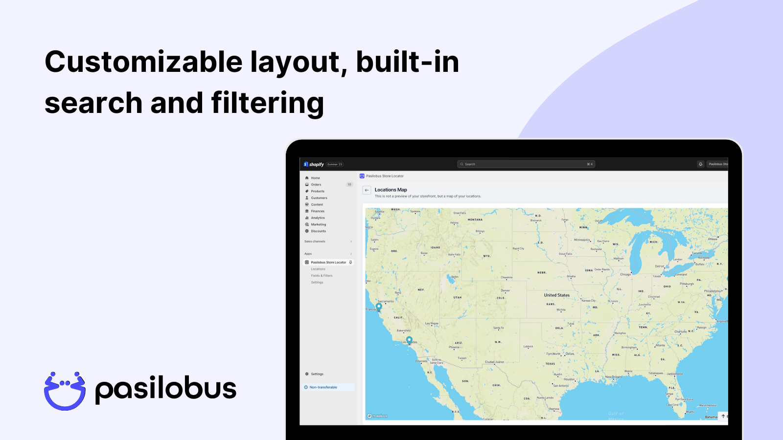 pasilbous store locator map