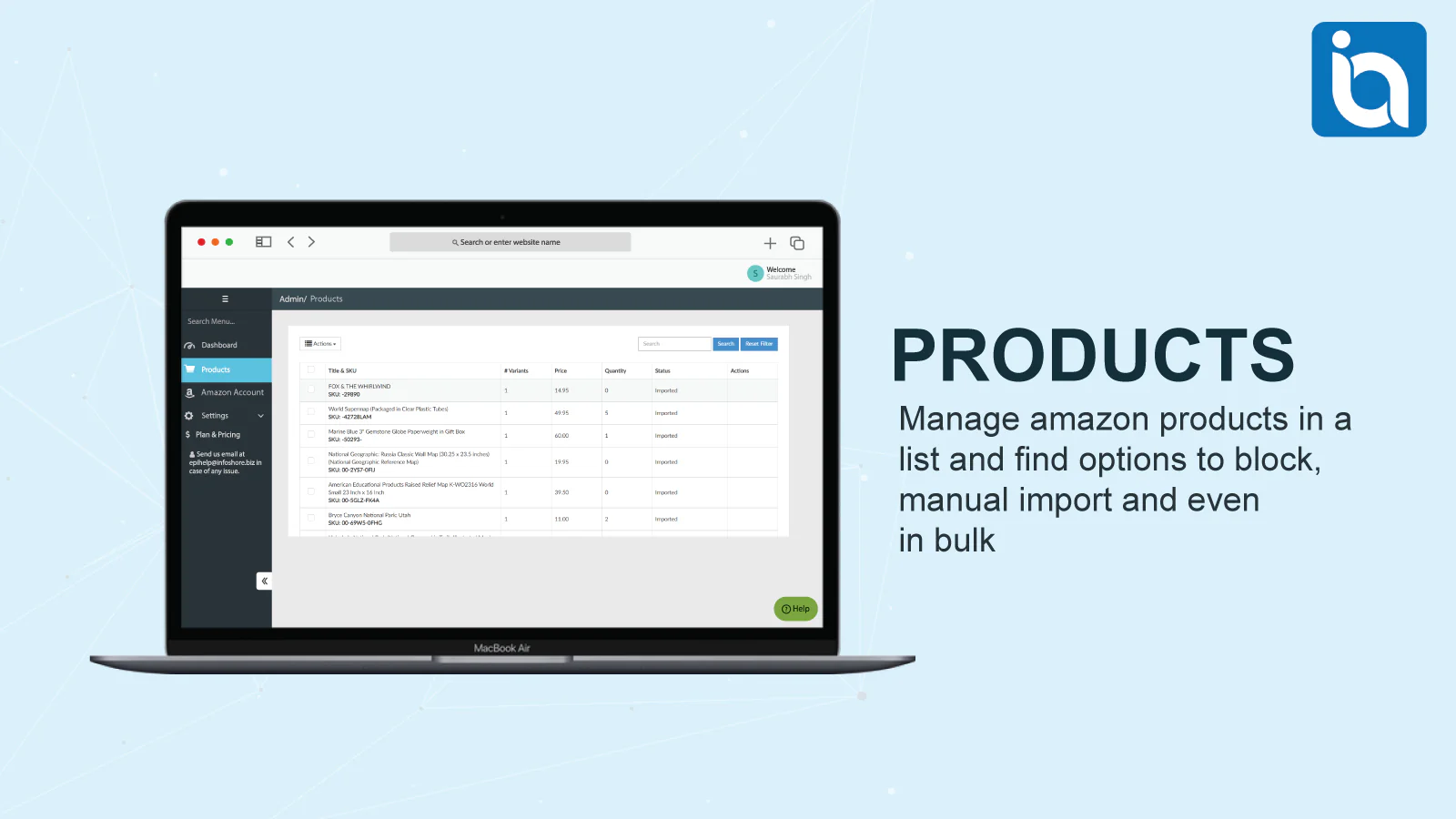 Importer by Infoshore - Import From  Seller Account With Real-Time  Inventory Sync