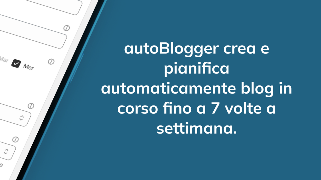 Generazione pianificata e costante di blog.