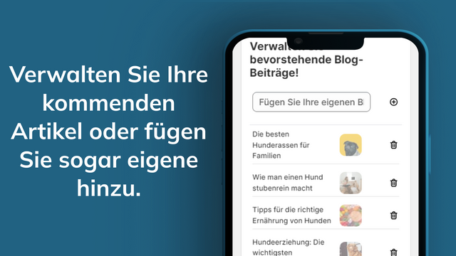 Effizientes Management bevorstehender Blogs.