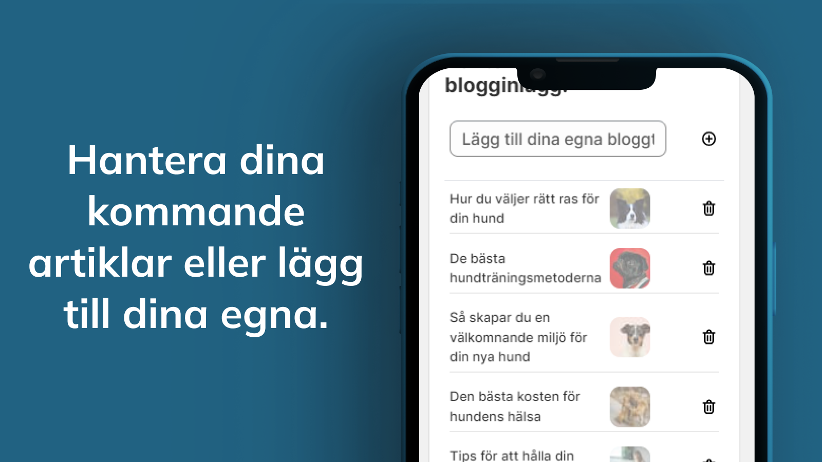 Effektiv hantering av kommande bloggar