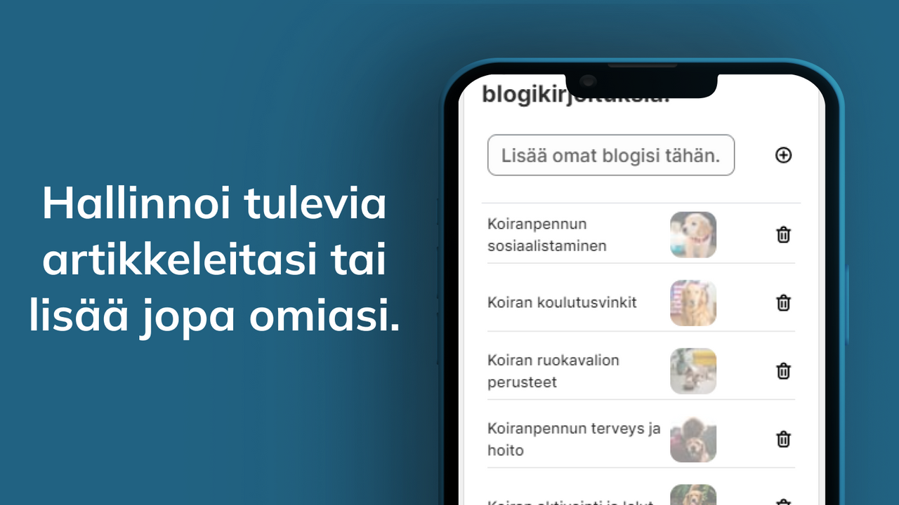 Tehokas hallinta tuleville blogeille