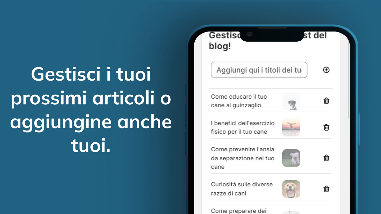 Gestione efficiente dei blog in arrivo.