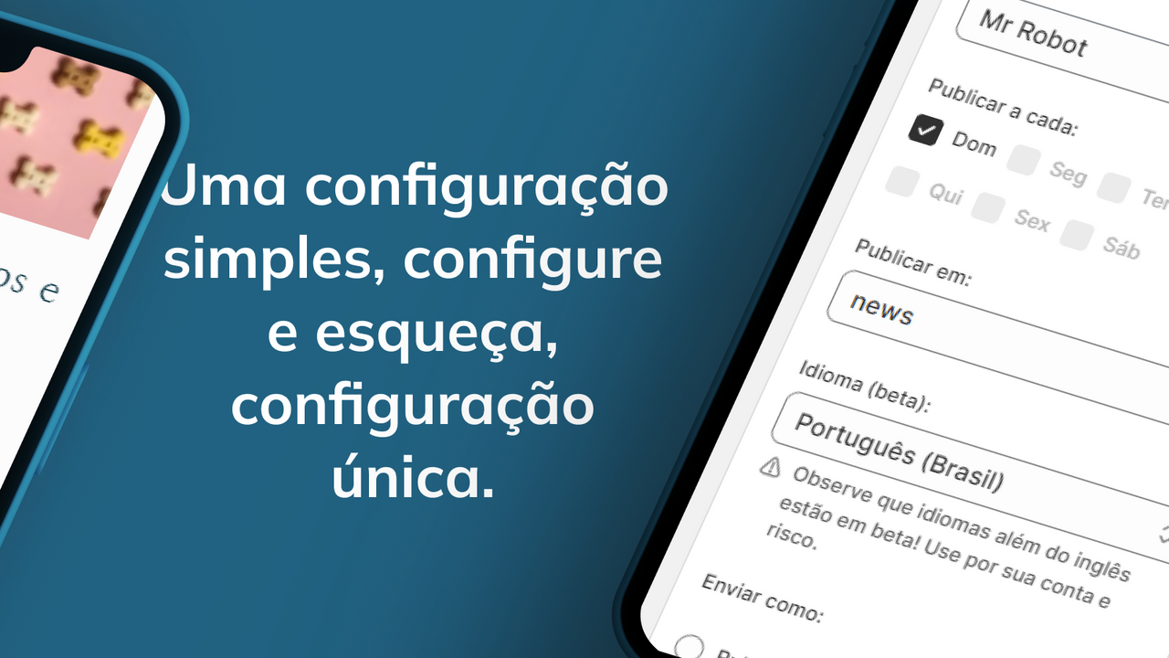 Configuração única e sem esforço para criação de blogs