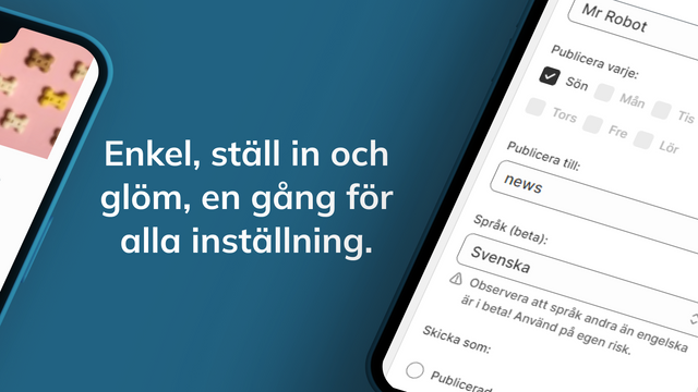 Enkel engångsuppsättning för bloggskapande