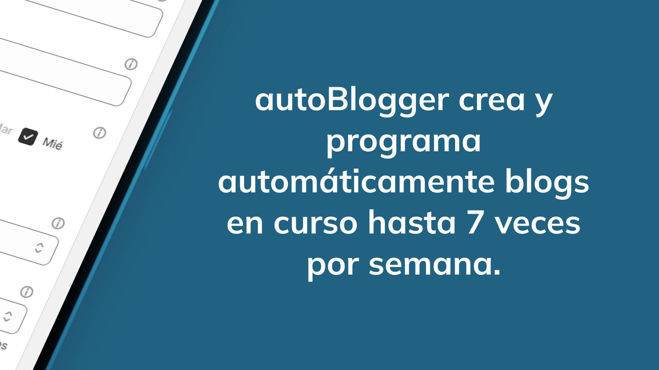 Generación programada y consistente de blogs.