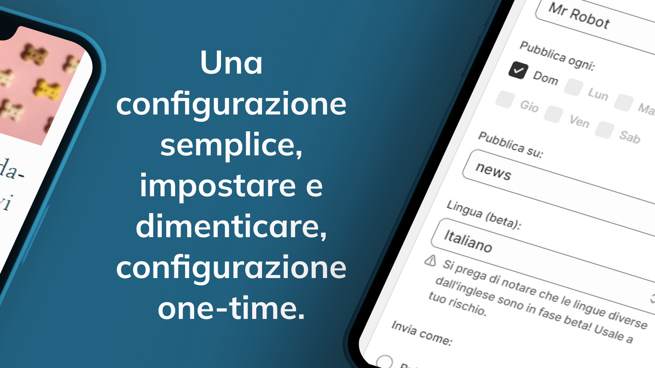 Configurazione semplice e senza sforzo per la creazione di blog.