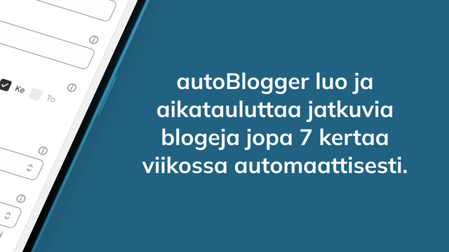 Aikataulutettu ja johdonmukainen blogien tuottaminen