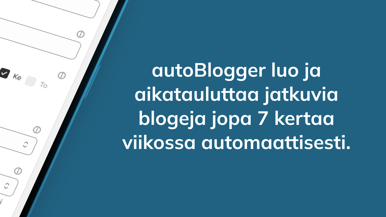 Aikataulutettu ja johdonmukainen blogien tuottaminen