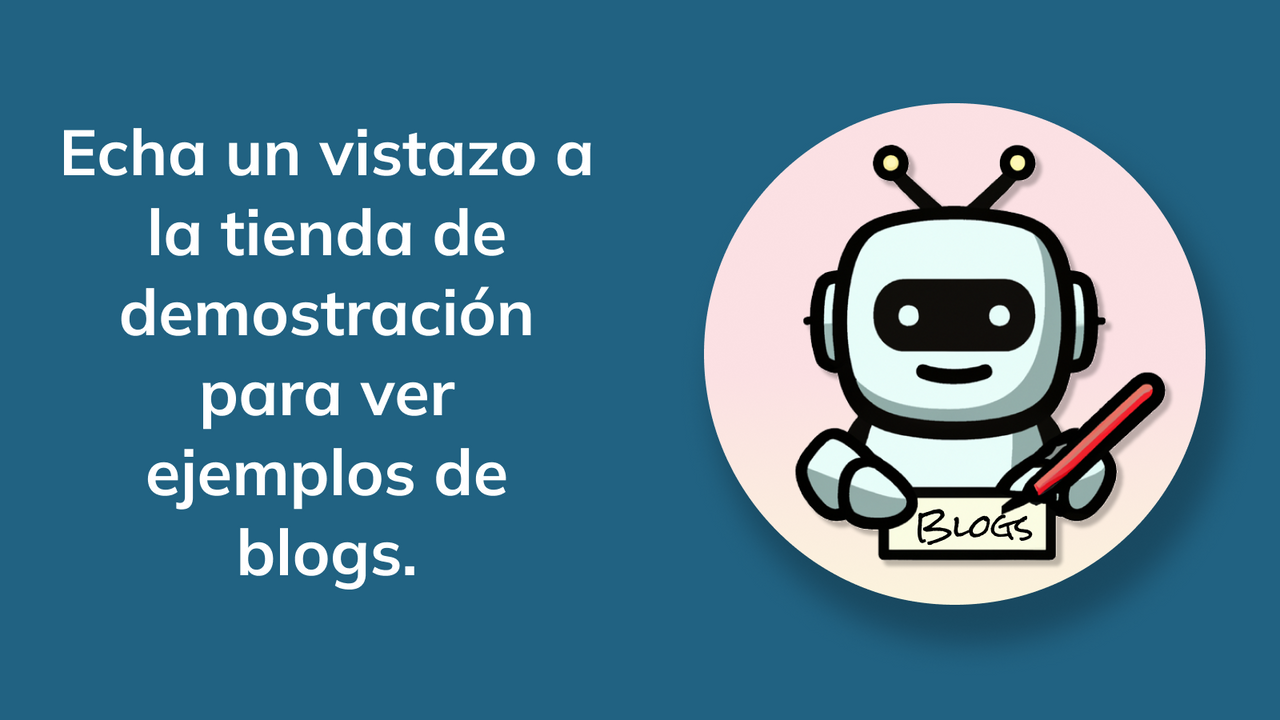 Explora la tienda de demostración de autoBlogger para ejemplos.