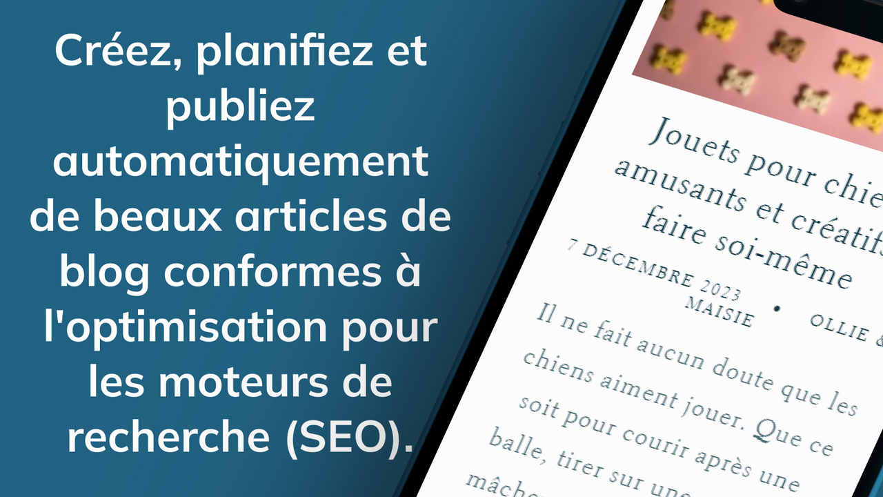 Création et publication automatisées de blogs SEO