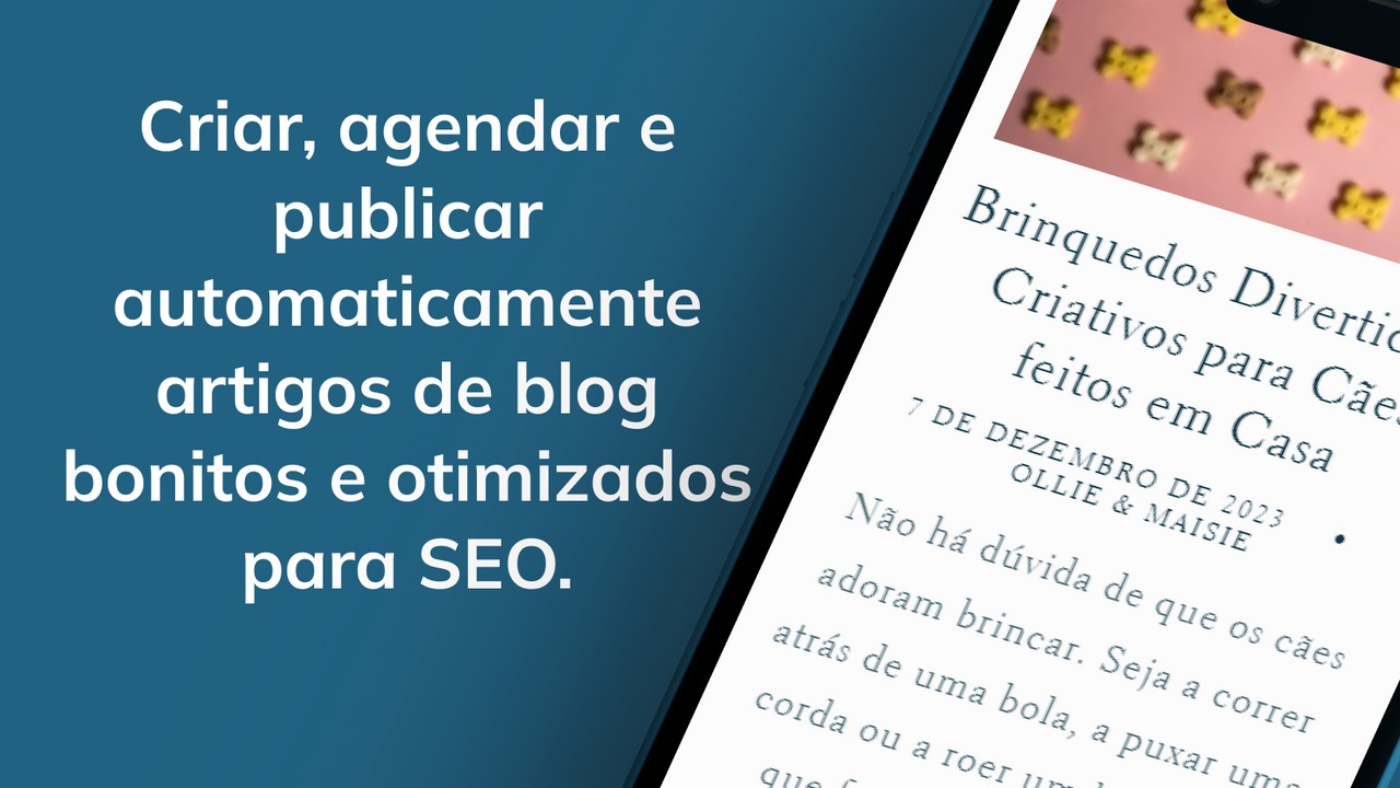 Criação e publicação automatizadas de blogs otimizados para SEO