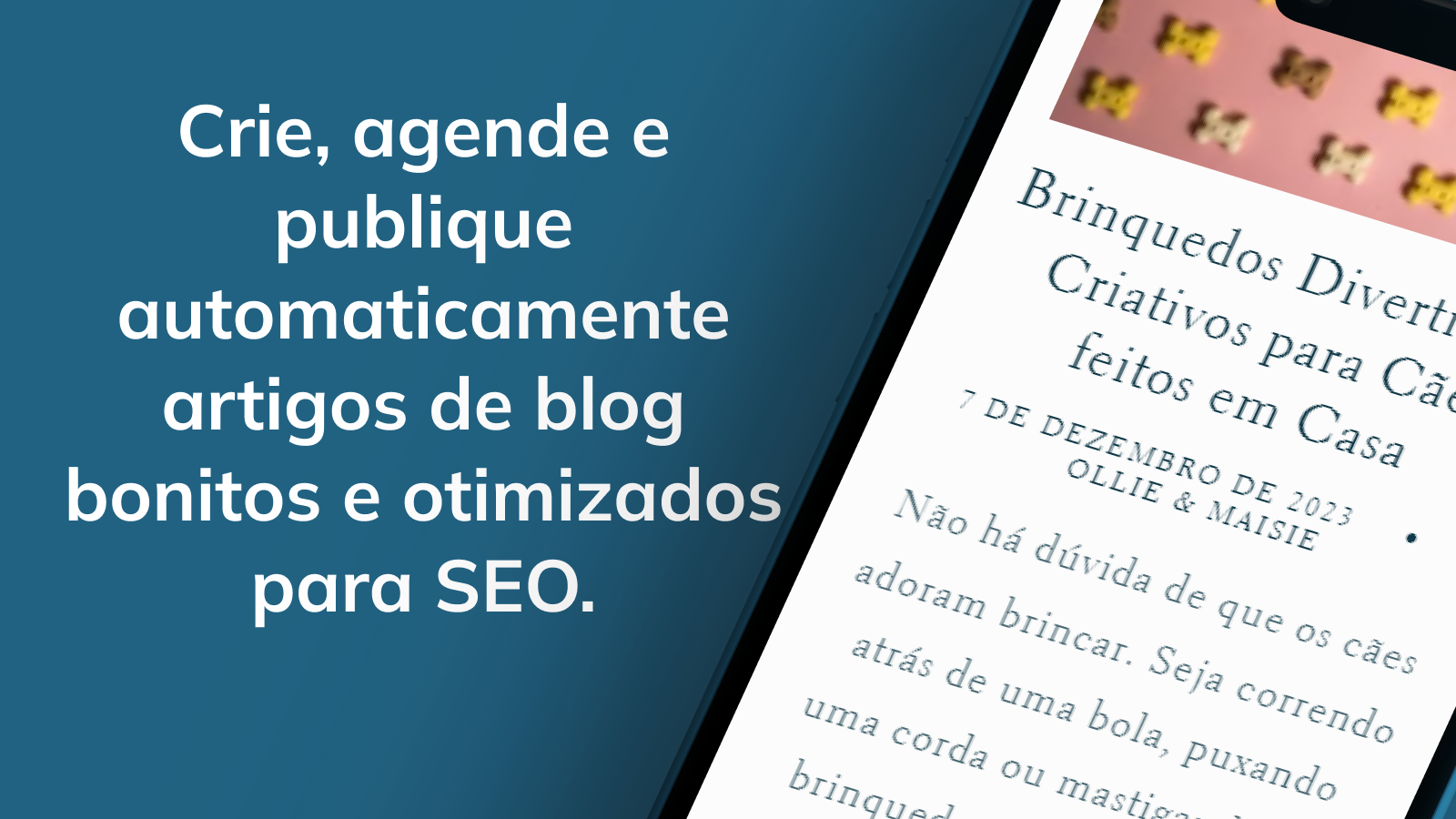 Criação e publicação automatizadas de blogs otimizados para SEO