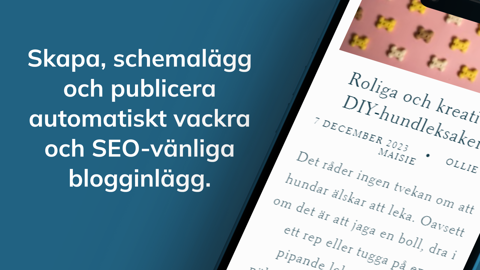 Automatisk skapande och publicering av SEO-vänlig blogg