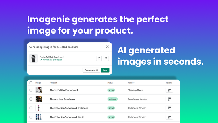 Imagenie: AI product images Screenshot