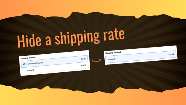 Hide shipping rates shopify checkout
