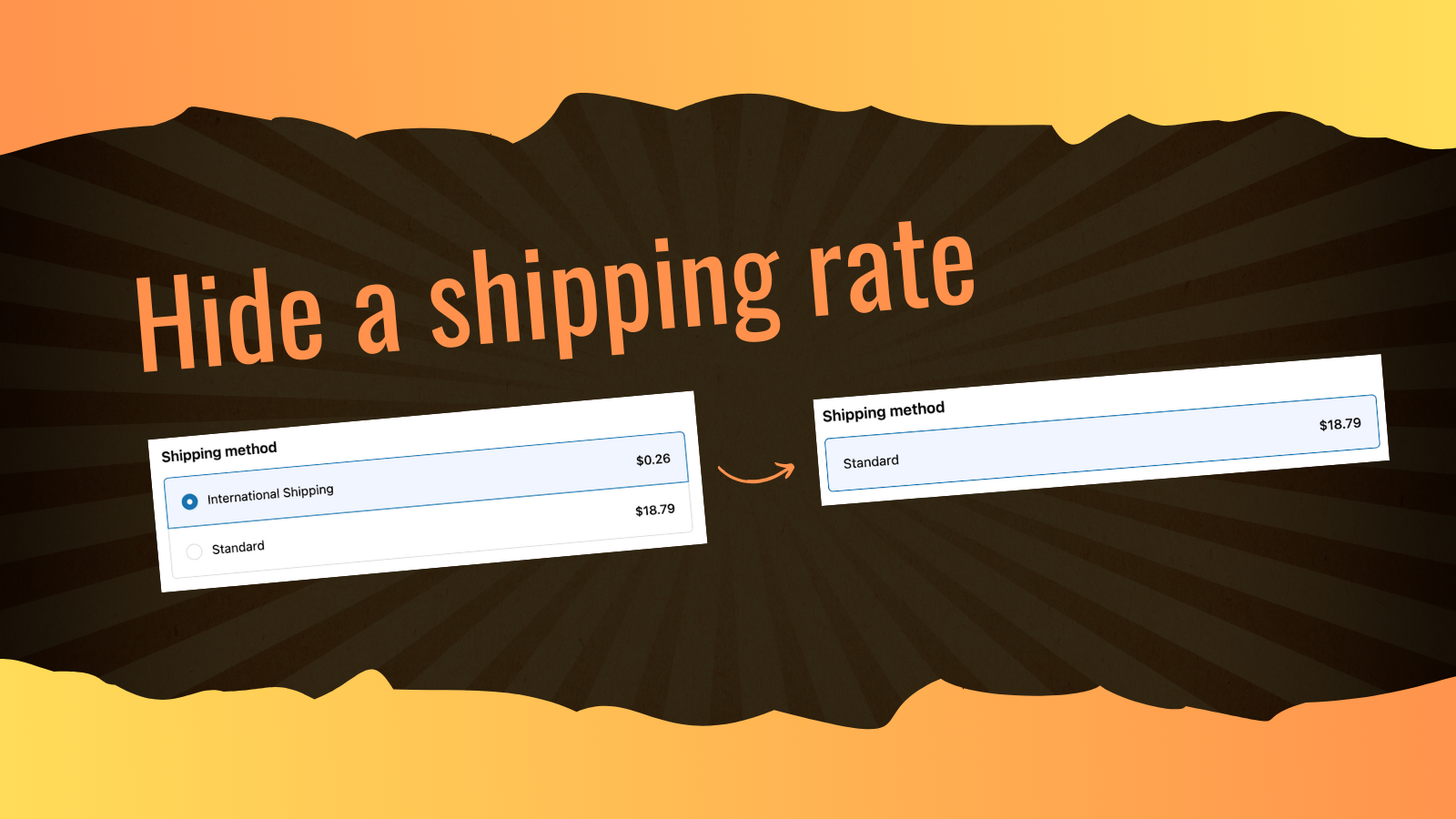 Hide shipping rates shopify checkout