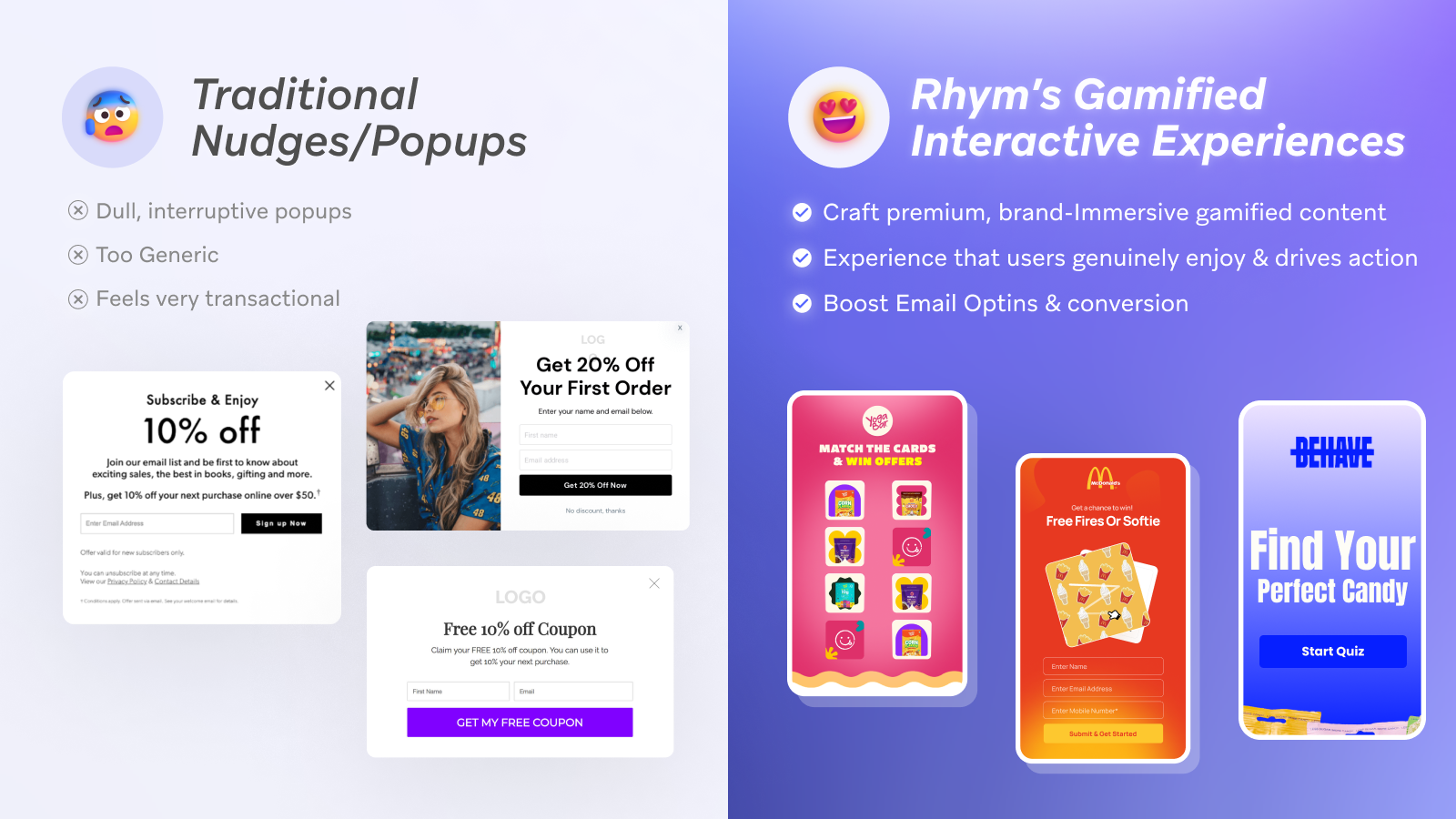Move from traditional to high-converting & engaging popups