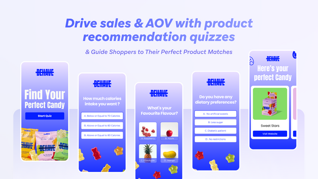 Upsell et améliorez l'AOV par des quiz de recommandation de produits 