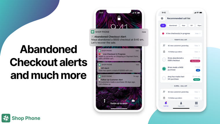 Shop Phone Alerts & Auto Email Screenshot