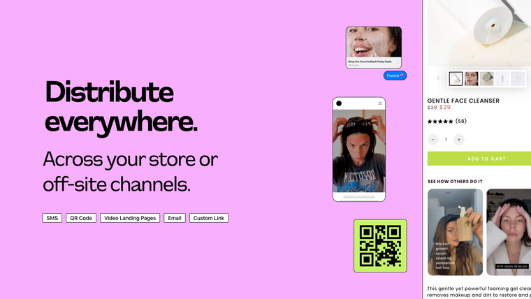 Novel Shoppable Video & UGC Screenshot