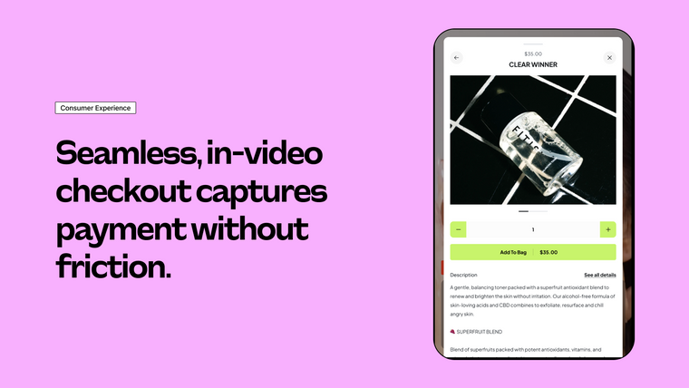 Novel Shoppable Video & UGC Screenshot