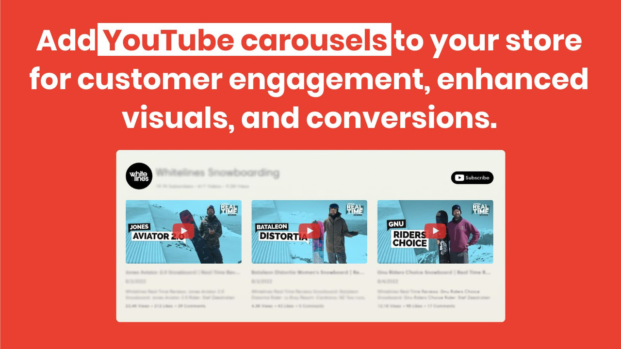 Functieafbeelding Voeg Youtube Carousel toe aan Shopify-winkel