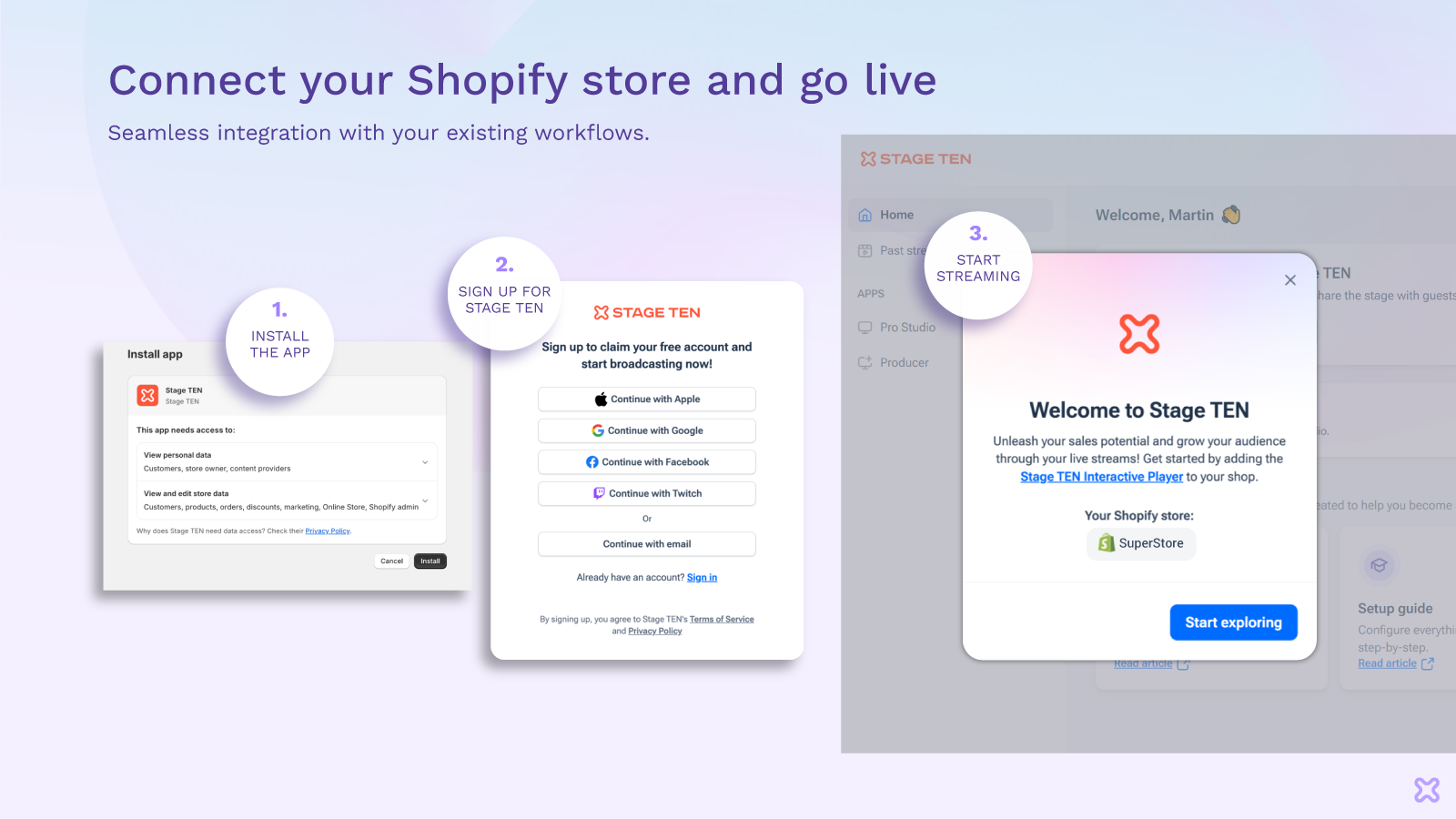 Anslut din Shopify-butik och gå live