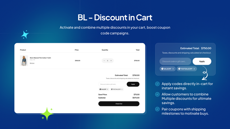 BL ‑ Discount in Cart Screenshot