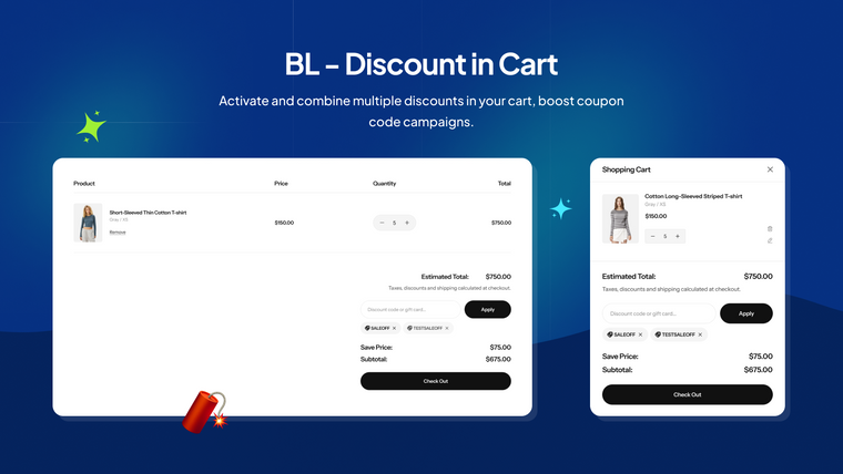 BL ‑ Discount in Cart Screenshot