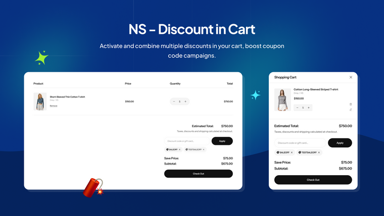 NS ‑ Discount in Cart Screenshot