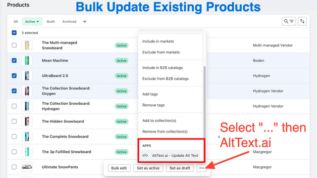 Bulkuppdatera befintliga produkter.