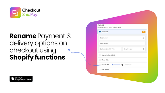 Rename Delivery and Payment methods on checkout