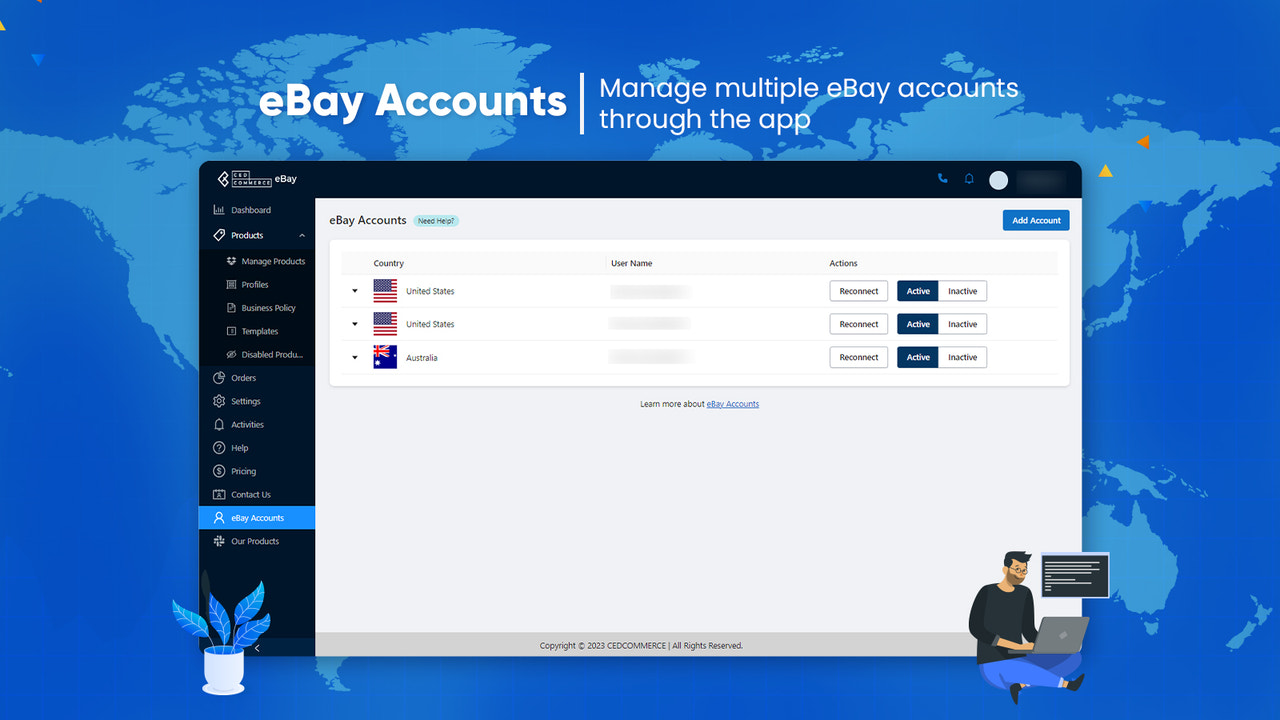 connect eBay accounts