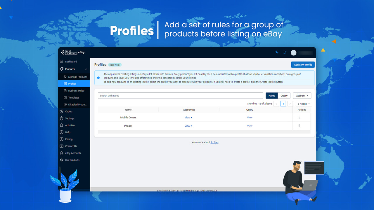 Gruppera produkterna i Profil för att tillämpa regeluppsättningen