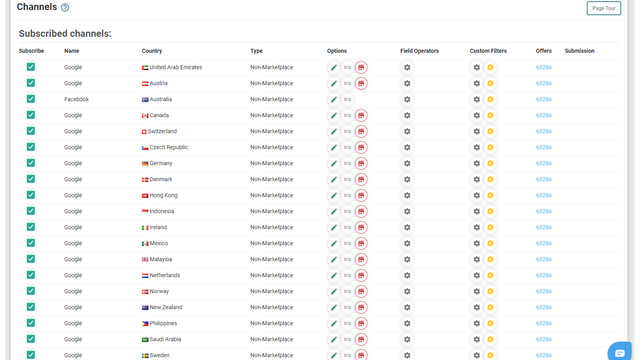 Listagens verdadeiramente multicanal