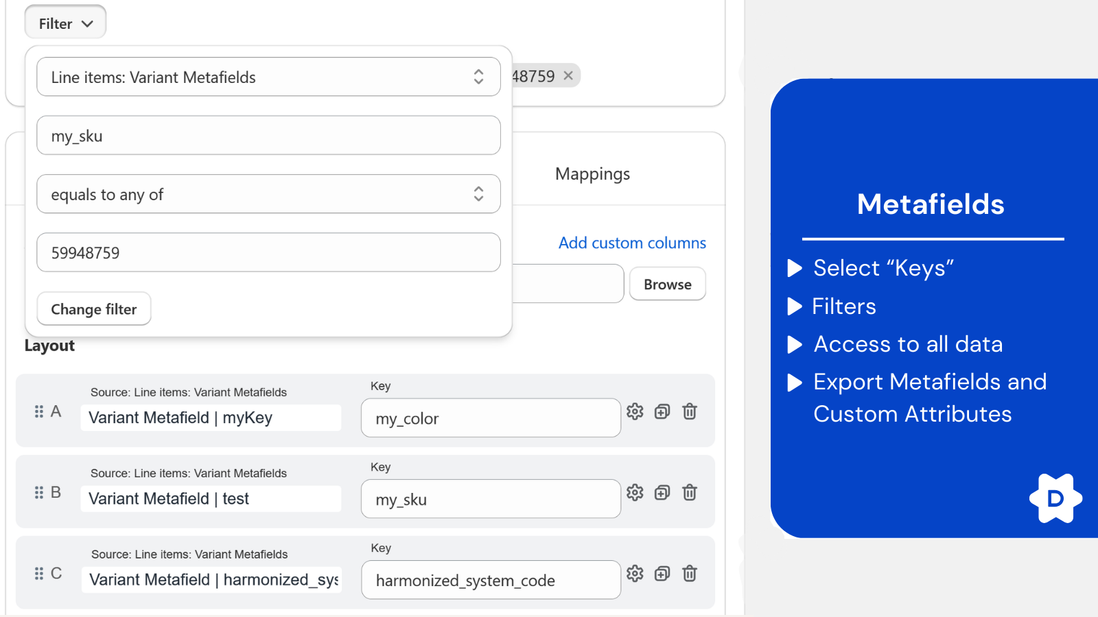 DataChamp Excel & CSV Exports Screenshot