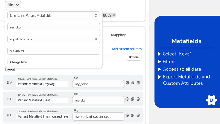 DataChamp Excel & CSV Exports Screenshot