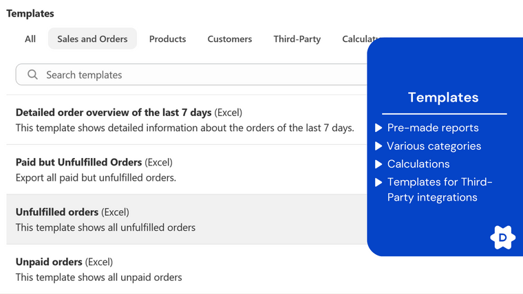 DataChamp Excel & CSV Exports Screenshot