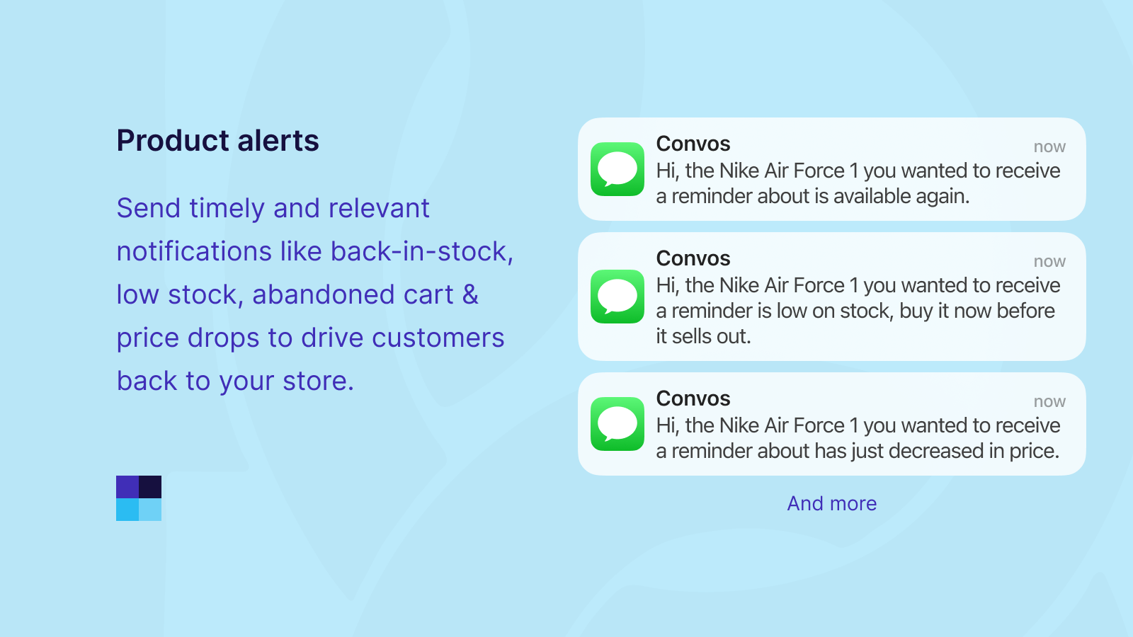Drive customers back to your store with product updates