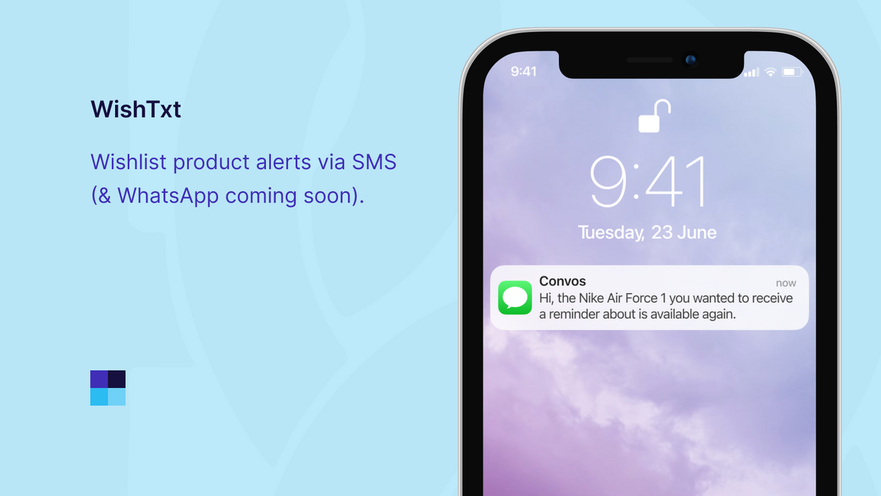 WishTxt: Product notifications via SMS for wishlists