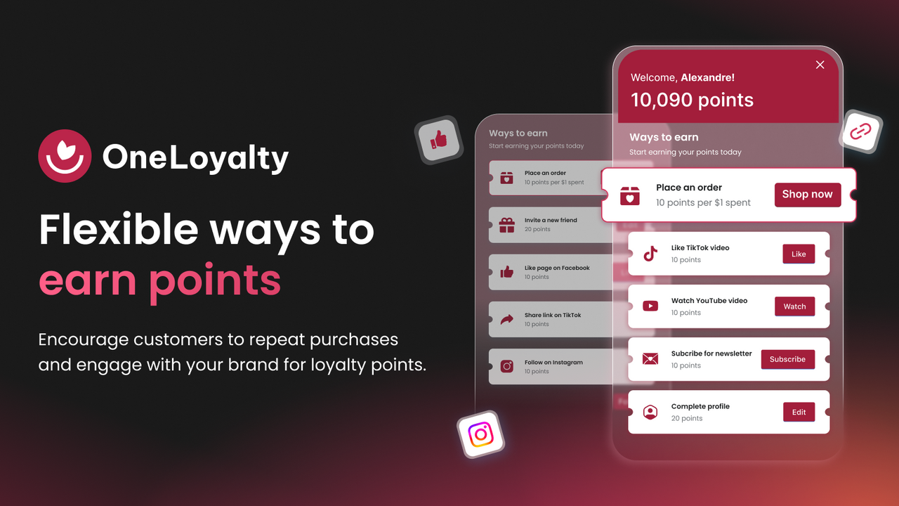 Create loyalty program with flexible ways to earn points