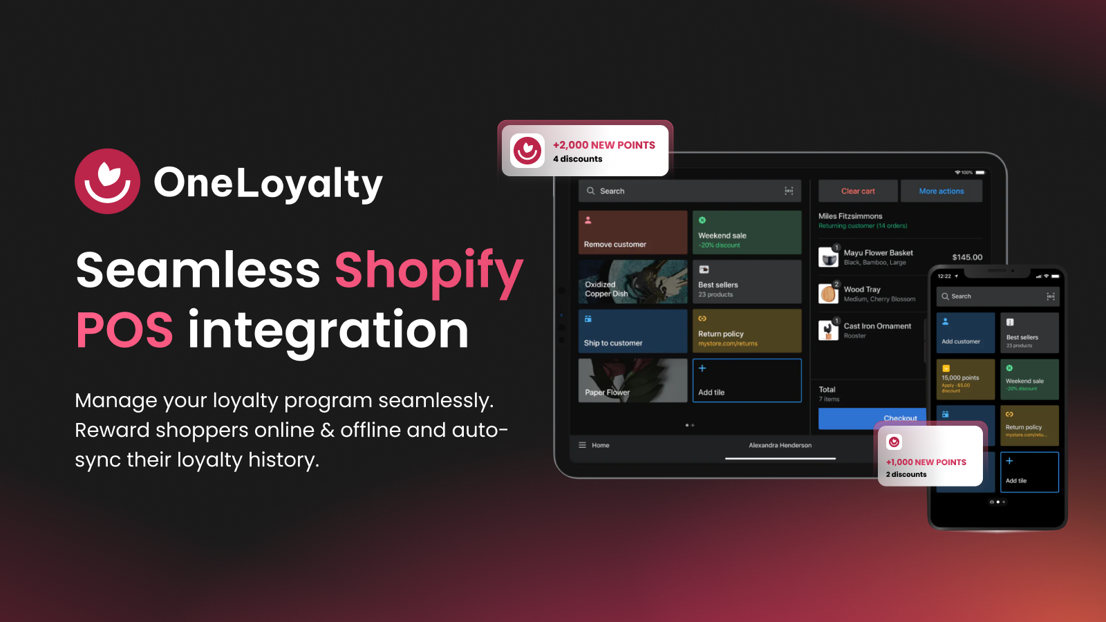 Intégration transparente avec Shopify POS