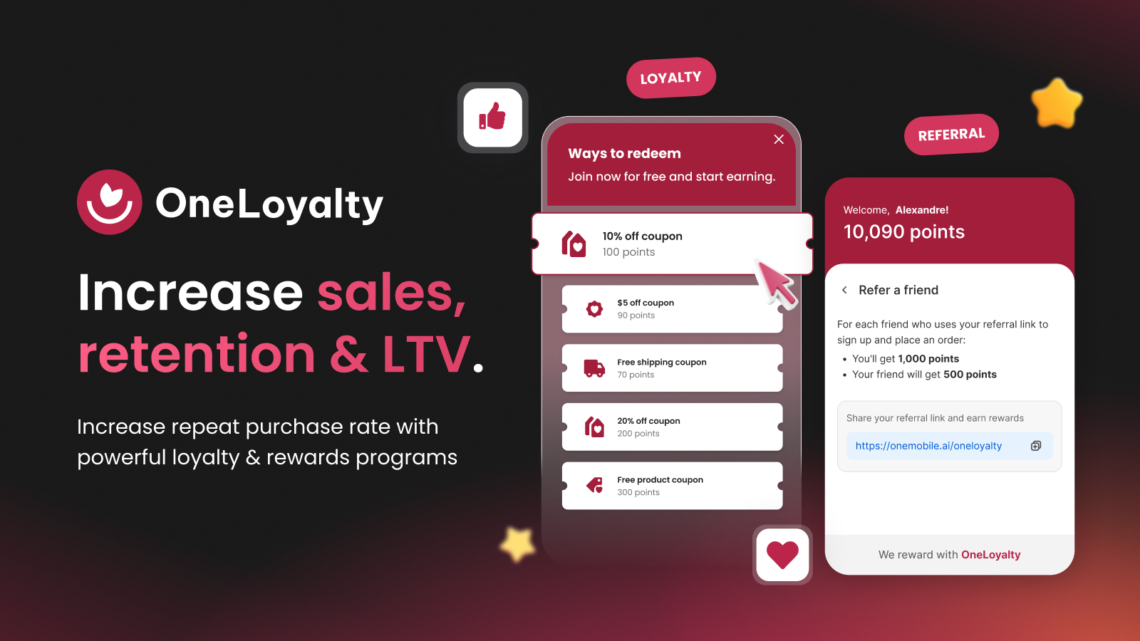 Easily run loyalty and referral programs that drive sale.