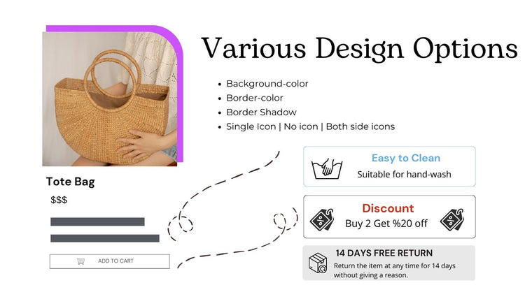 Hey! Product Page Banner& Text Screenshot