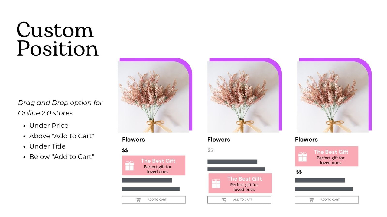 Affichez plusieurs widgets et embellissez vos pages de produits