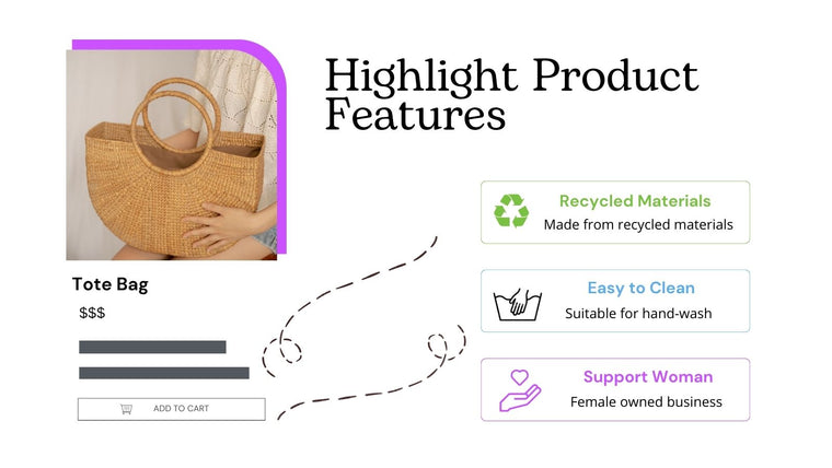 Hey! Product Page Banner& Text Screenshot