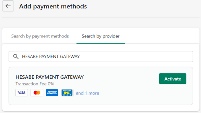 Lägg till Hesabe som betalningsgateway